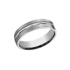 Tungsten Stripe Wedding Band