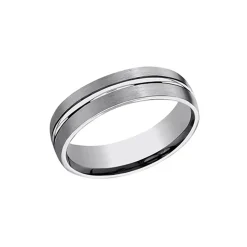Tungsten Stripe Wedding Band
