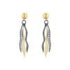 Two-Tone Diamond Keller Dangle Earrings