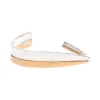 Two-Tone Hammered Cuff Bracelet