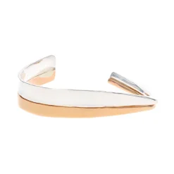 Two-Tone Hammered Cuff Bracelet