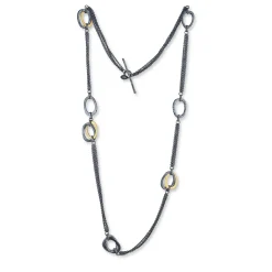 Two-Tone 36-Inch Keller Multichain Necklace