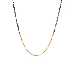 Two-Tone 18-Inch Rolo Chain