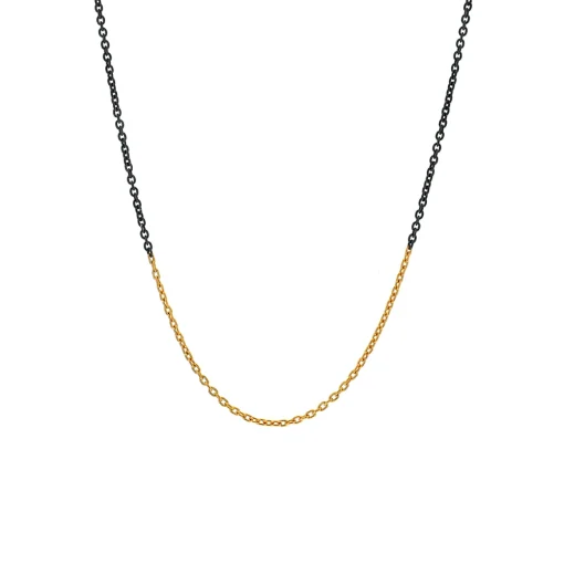 Two-Tone 18-Inch Rolo Chain