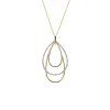 Two-Tone Pear Loop Trio Pendant and Chain