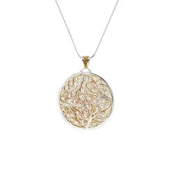 Two-Tone Pendant Necklace