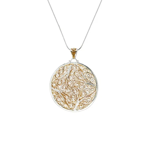Two-Tone Pendant Necklace