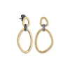 Two-Tone Reflection Diamond Dangle Earrings