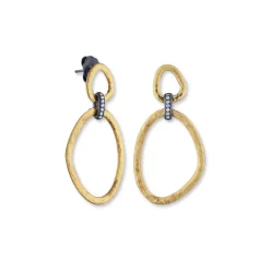 Two-Tone Reflection Diamond Dangle Earrings
