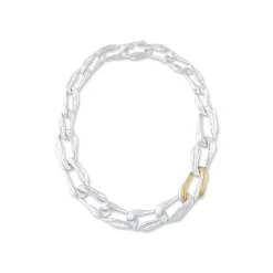 Two-Tone Sway Link Necklace