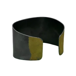 Two-Tone Thin Line Cuff Bracelet