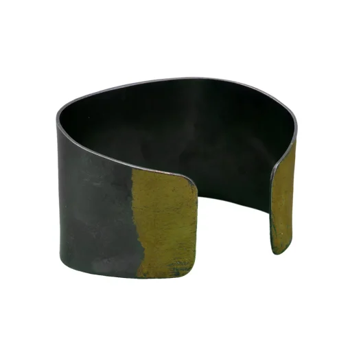 Two-Tone Thin Line Cuff Bracelet