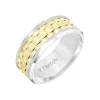 Two-Tone Tungsten Basket Weave Band