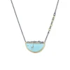 Two-Tone Turquoise and Diamond Necklace