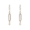 Two-Tone “Zoe” Dangle Earrings with Freshwater Pearls