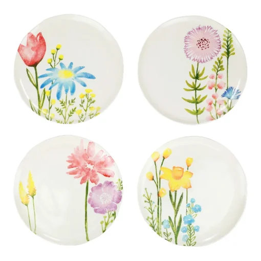 Vietri – Fiori Di Campo Assorted Dinner Plates Set of 4