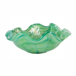 Vietri – Green Onda Round Ruffled Bowl