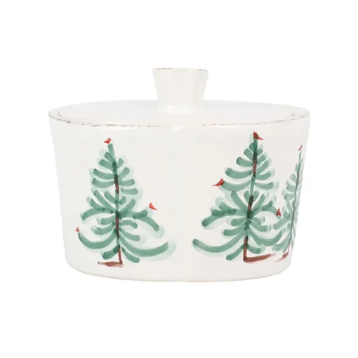 Vietri – Lasta Holiday Sugar Bowl w/ Lid
