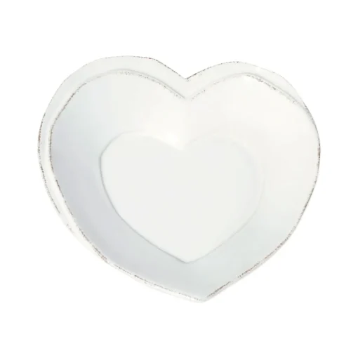 Vietri – Lastra White Heart Dish