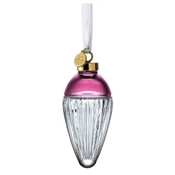 Waterford – Lismore Cranberry Drop Ornament: Faith