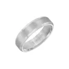 White Tungsten Carbide 6 mm Wedding Band