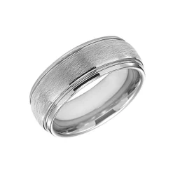 White Tungsten Carbide 6mm Wedding Band