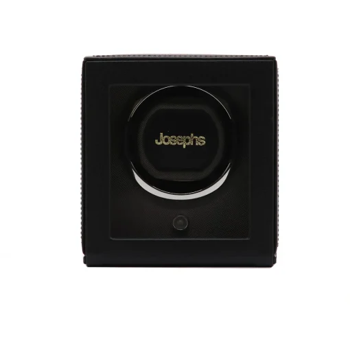 WOLF – Josephs Black Single Cub Watch Winder with Cover