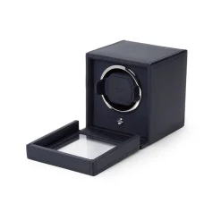 WOLF – Navy Single Cub Watch Winder with Cover