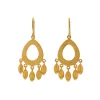 Yellow Gold Plated Sterling Silver Bliss Dangle Earrings