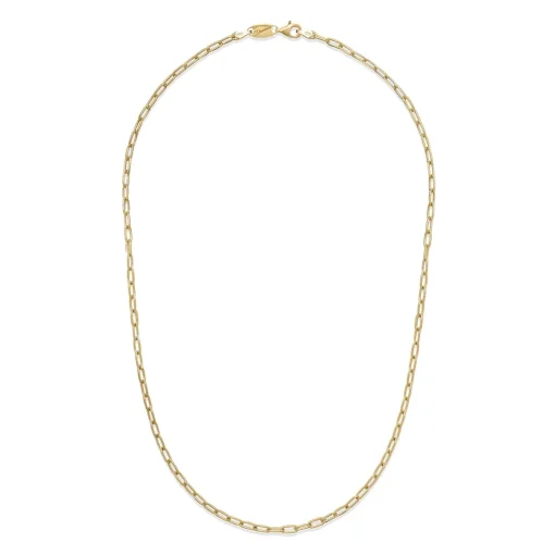 Yellow Gold Plated Sterling Silver Oval Link Chain