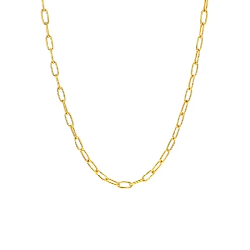 Yellow Gold Plated Sterling Silver Oval Link Chain