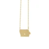 Yellow Gold Plated Sterling Silver Iowa Necklace